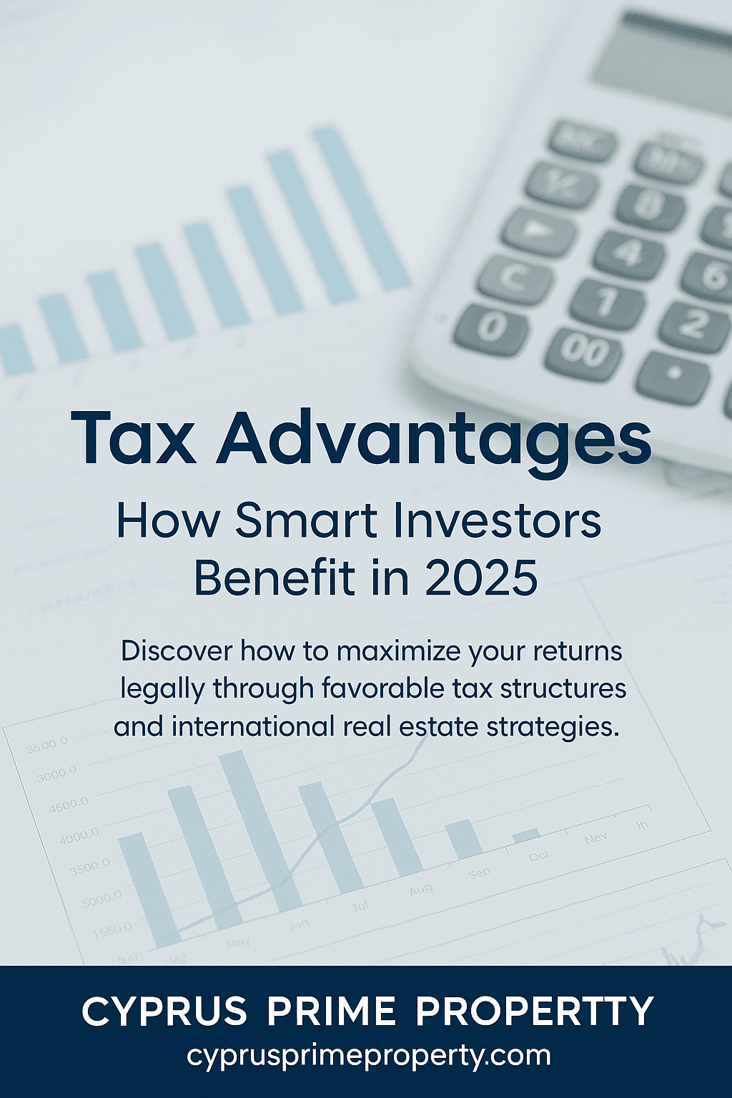 Visual infographic showing low property taxes, 0% capital gains, and 0% inheritance tax in North Cyprus — highlighting key investment tax benefits for 2025.
