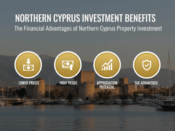 Discover the compelling financial advantages of Northern Cyprus property investment with this informative infographic from cpp - CyprusPrimeProperty.com, highlighting lower prices, high yields, appreciation potential, and significant tax advantages.