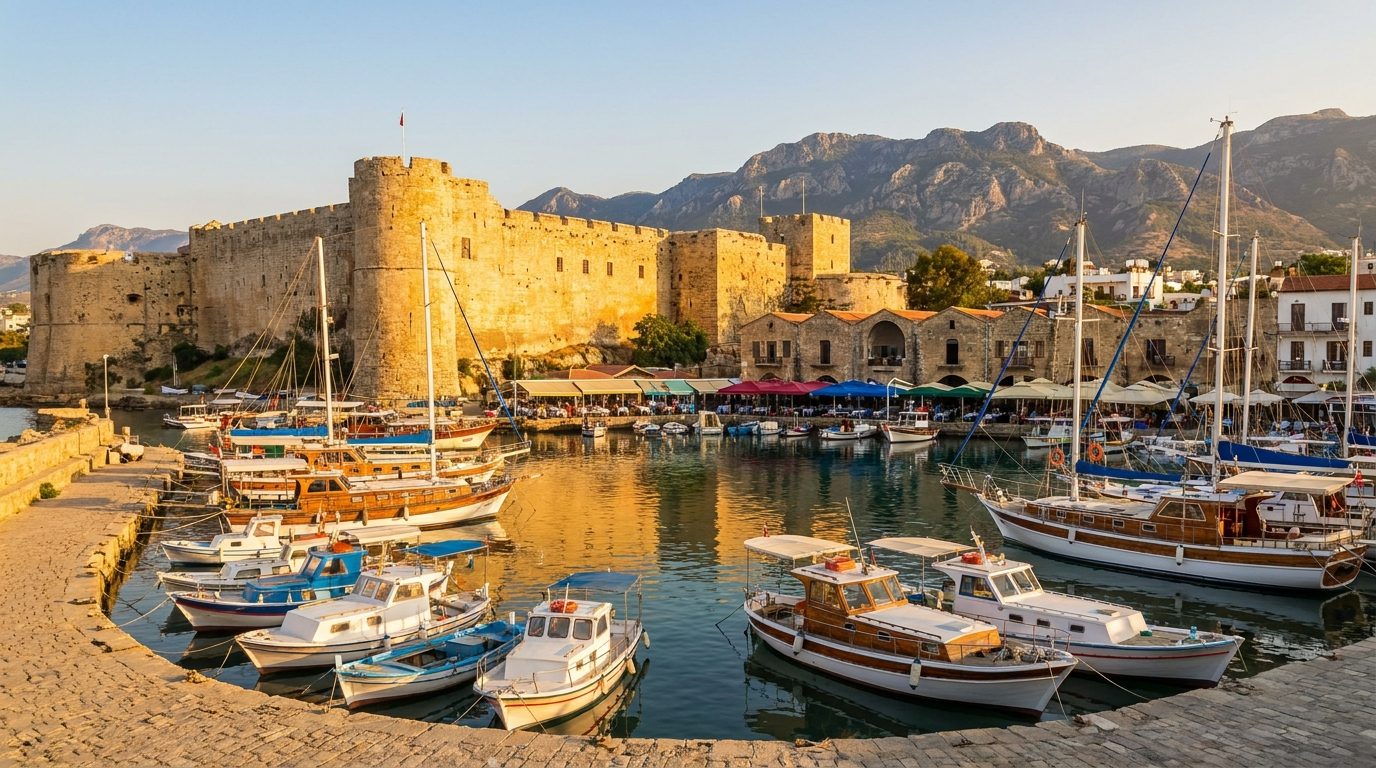 Kyrenia harbour and castle, North Cyprus