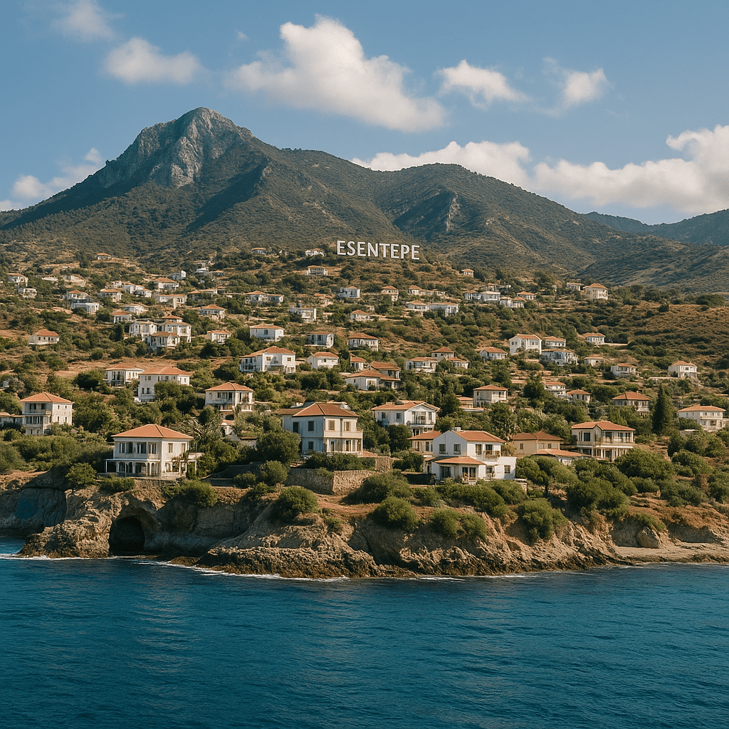 Esentepe hillside sea-view villas and golf course, North Cyprus — quiet luxury living with panoramic views